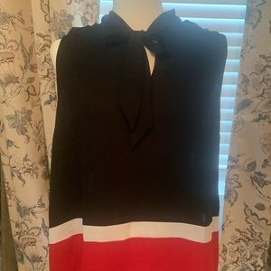 Tommy Hilfiger Tie Neck Sleeveless Blouse